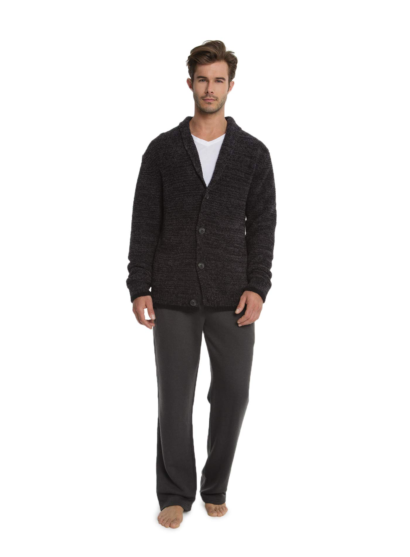 Barefoot Dreams CozyChic Men's Shawl Collar Cardigan Sweater - Soft & Warm Knit Pullover for Men | Perfect for Casual Wear, Office, Date Night & Lounge at Home