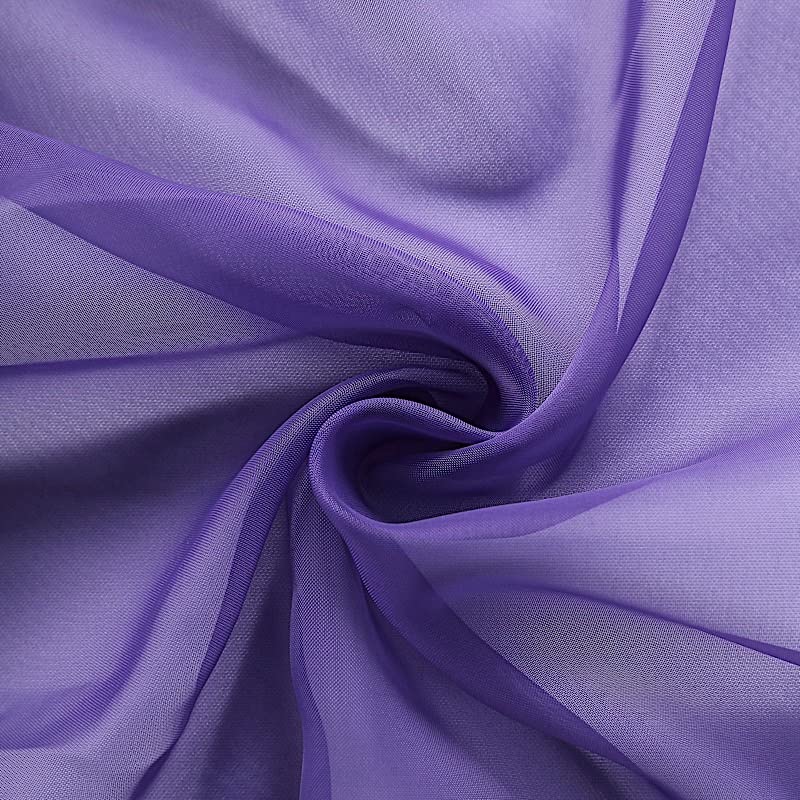 50 Extra Wide Premium Purple Chiffon Chair Sashes - Elegant Wedding Ceremony & Reception Decorations for Banquet, Party, and Bridal Shower Decor