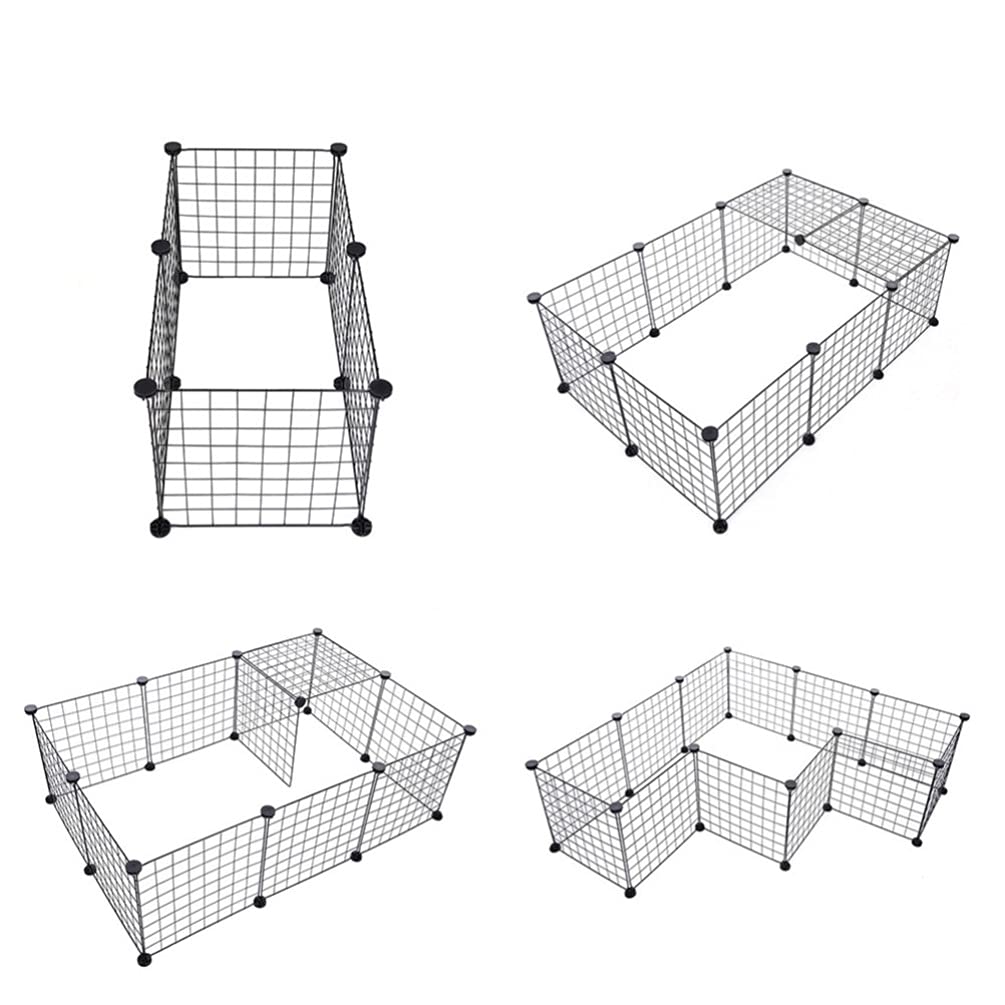 16-Piece Iron Pet Cage for Rabbits, Dogs & Small Animals - Durable Metal Enclosure for Indoor/Outdoor Use - Perfect for Home, Yard & Travel