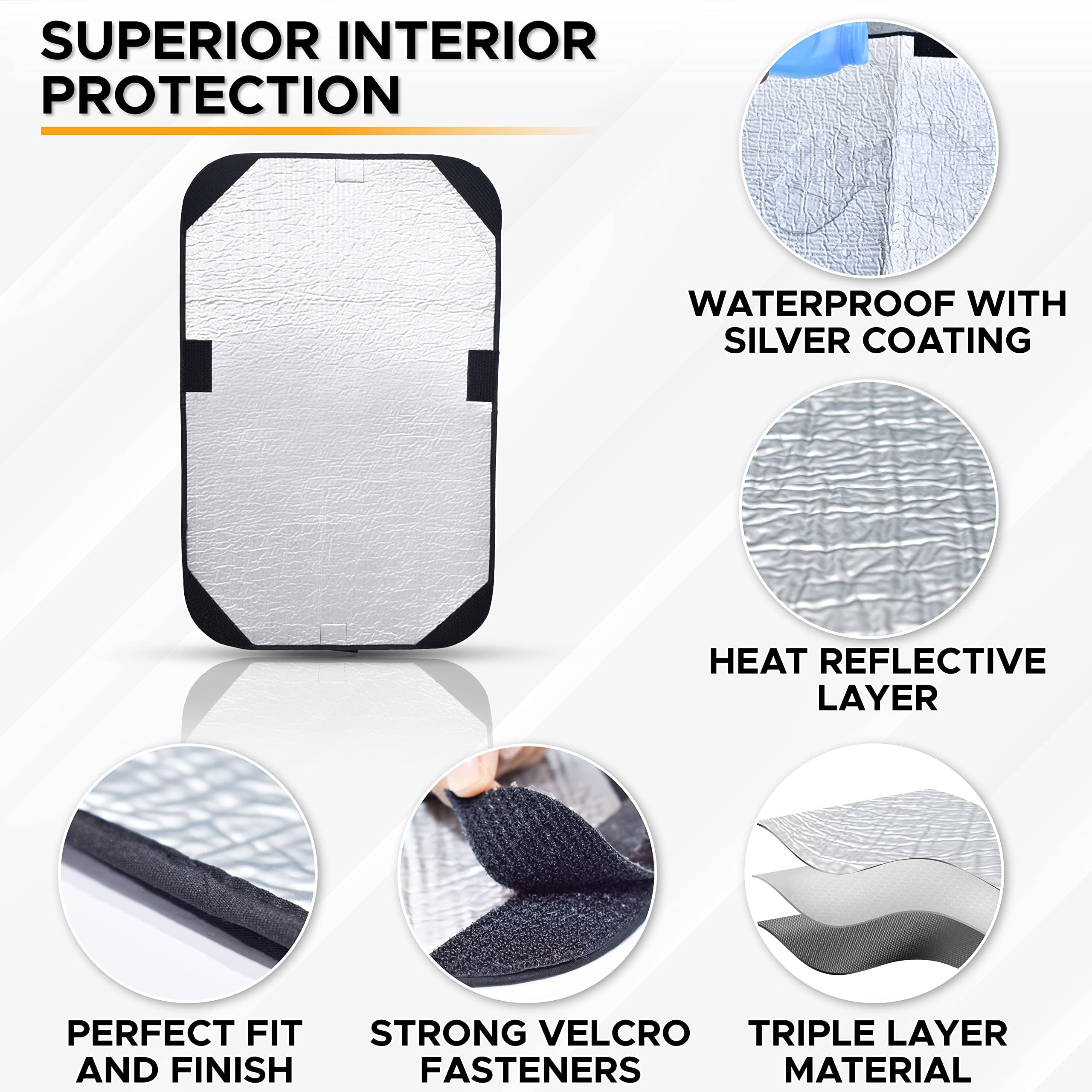 EcoNour RV Window Shade 2 Pack - UV Protection for Travel Trailer & Camper - 16