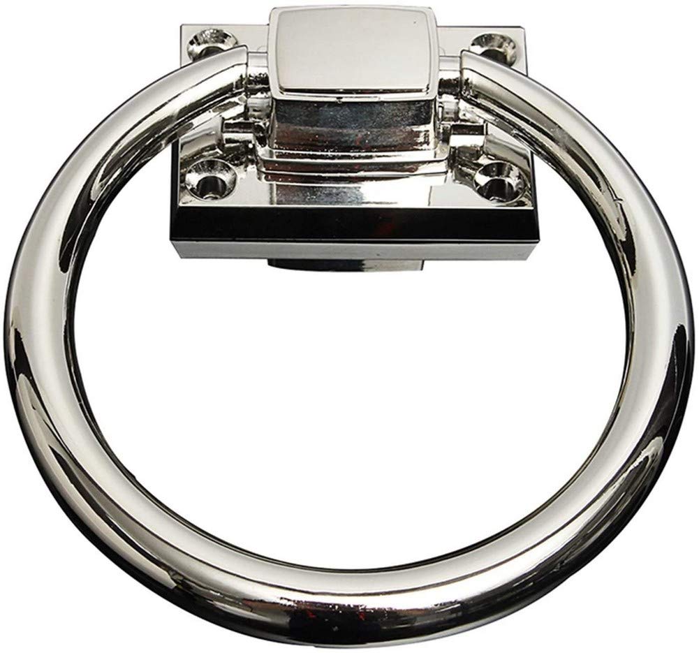 Vintage Shiny Silver Drop Pull Ring - Door Handle & Knob for Wooden Doors, Furniture & Cabinets - Perfect for Home, Office & Vintage Decor