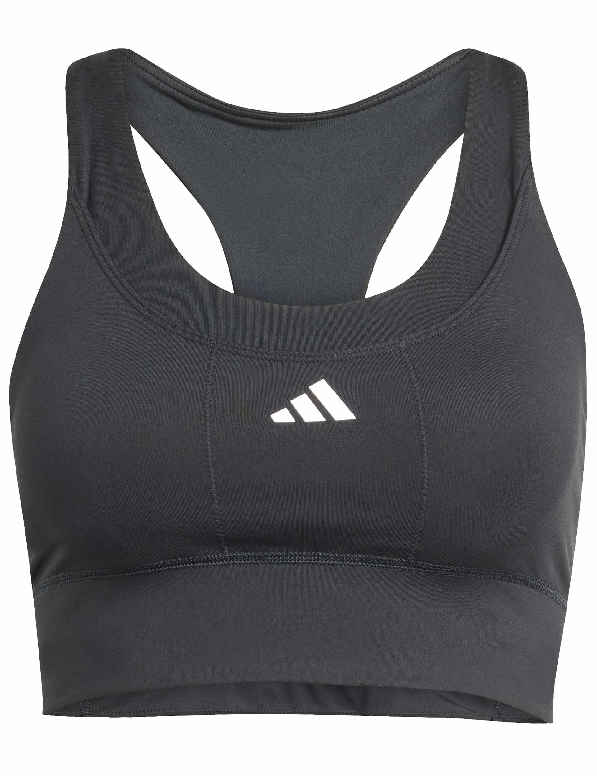 Run Pocket Medium Support Bra - Black | High-Performance Sports Bra for Running & Workouts | Perfect for Gym, Yoga & Active Lifestyles