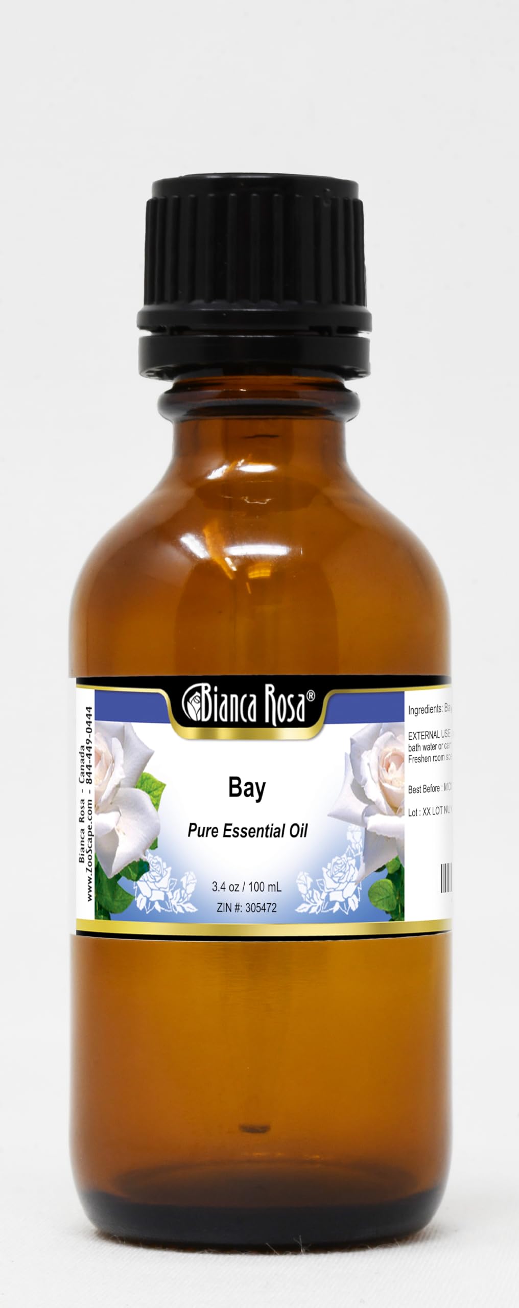 Bay Pure Essential Oil - 3.40 oz (100ml) Natural Aromatherapy Oil for Diffusers, Massage & Relaxation | ZIN: 305472 | Perfect for Home Spa, Yoga & Stress Relief
