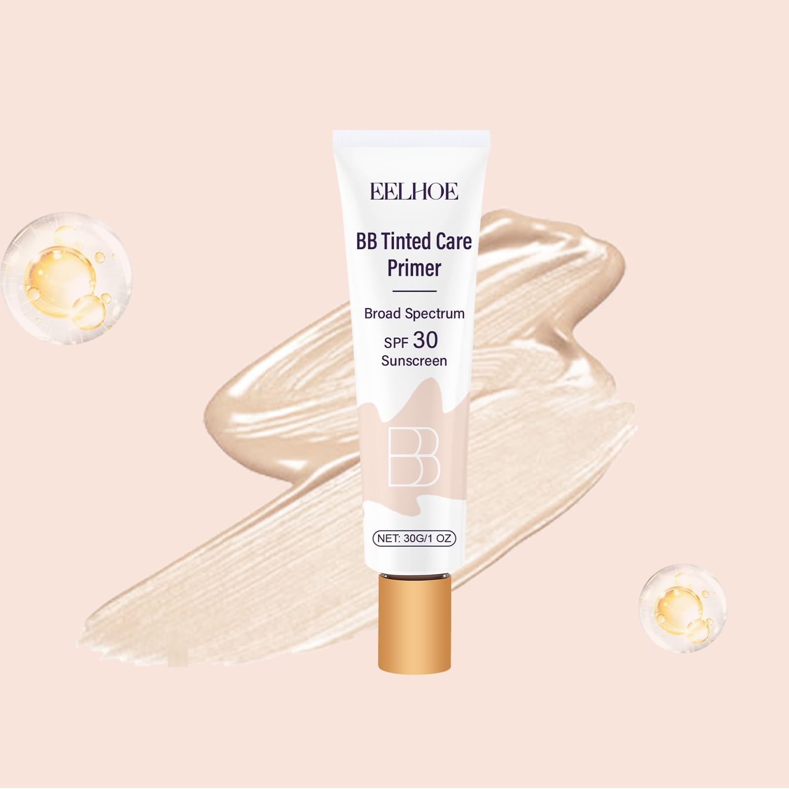 2Pcs BB Blur Tinted Moisturizer SPF 30 - Hydrating & Smoothing BB Cream with Primer, Natural Coverage for Daily Wear | Perfect for Work, Date Night & Everyday Makeup Routine