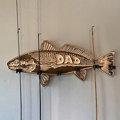 Wall Mount Fishing Rod Holder - Fish-Shaped Vertical Storage for Home & Boat
