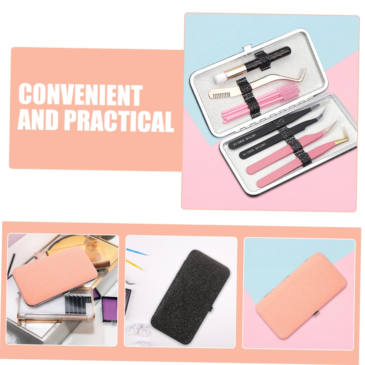 Premium Eyelash Extension Tweezer Storage Bag - 2 Pack Protective Case with Organizer for Lash Tweezers | Perfect for Salon Professionals & Home Use