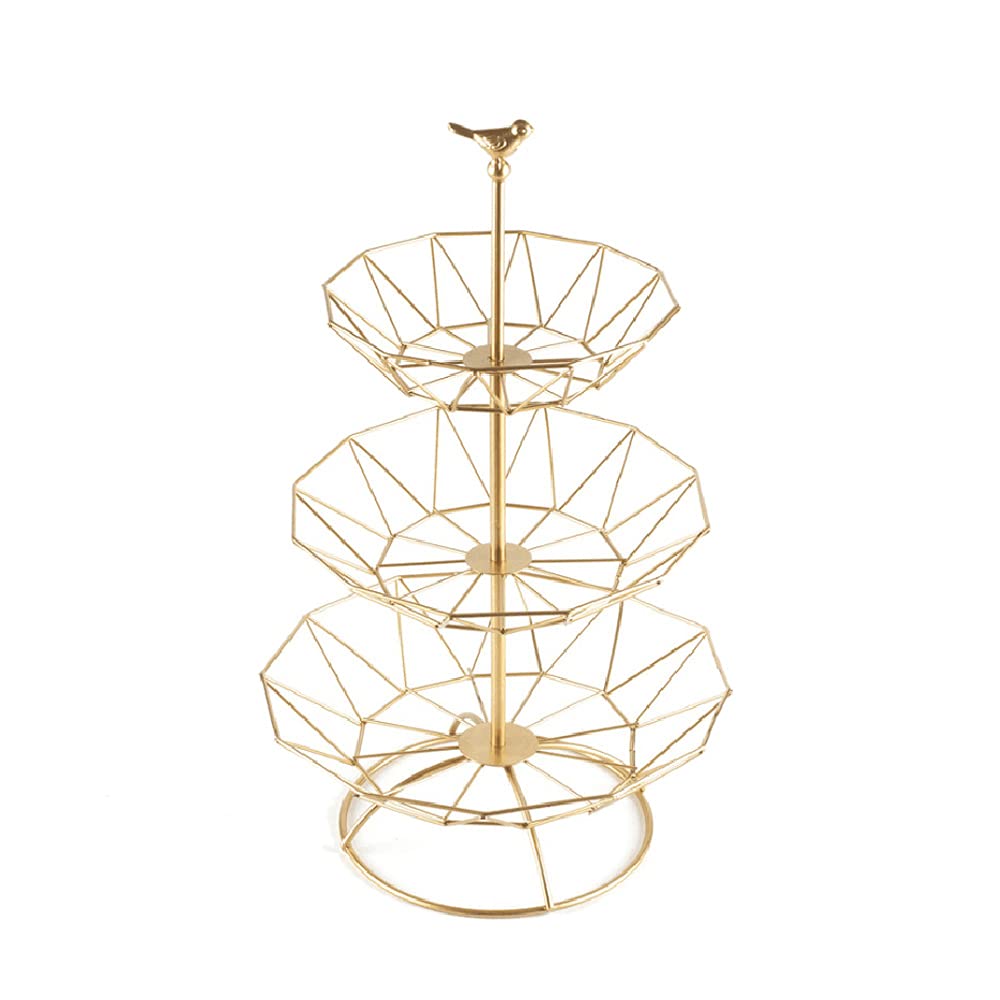 3-Tier Metal Fruit Basket - Detachable Kitchen Organizer for Fruits, Vegetables & Snacks | Countertop Storage