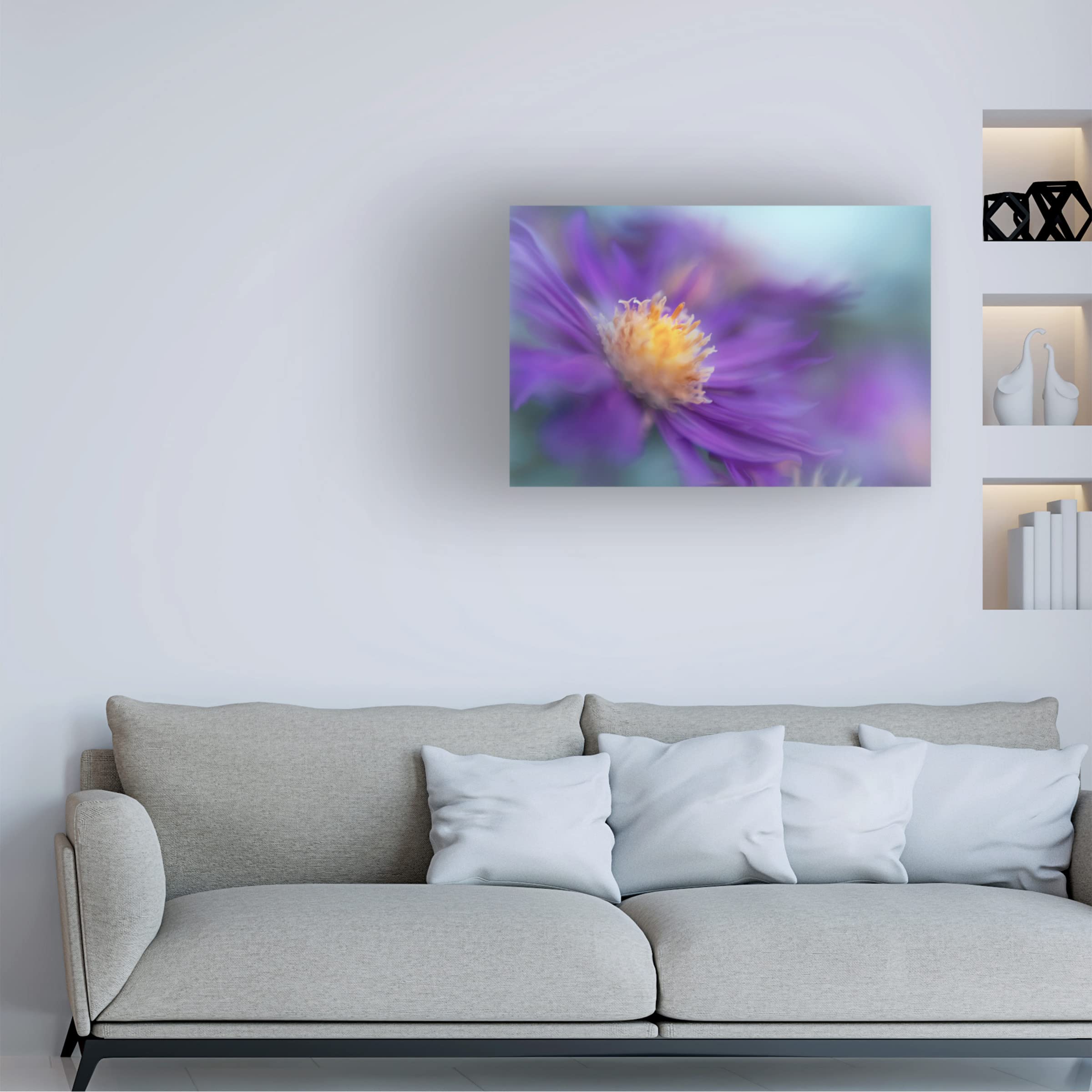 Trademark Fine Art 'Gold And Purple in the Mist III' Canvas Wall Art by Gillian Hunt - Elegant Home Decor for Living Room, Bedroom & Office