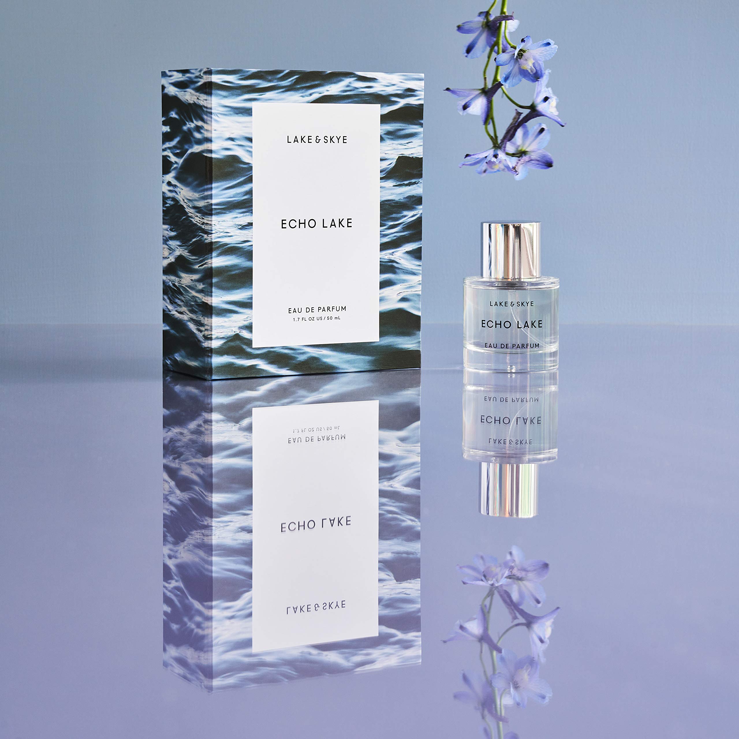 Lake & Skye Echo Lake Eau De Parfum Spray - 1.7 oz/50ml Unisex Perfume with Floral & Woody Notes - Long Lasting Fragrance for Women & Men - Perfect for Daily Wear, Date Night & Special Occasions