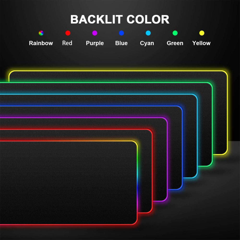 XXL Cherry Blossom RGB Gaming Mouse Pad with LED Glow - 700x300mm Large Purple Anime Landscape Mouse Mat for PC & Laptop | Perfect for Gaming Setups, Office Work & Streaming Stations