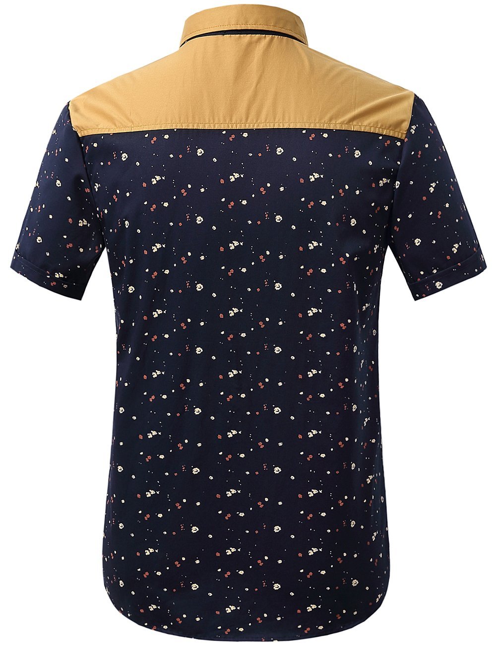 Men's Casual Dress Shirts - Stylish Cotton Button Up Shirt with Print Pocket, Short Sleeve Summer Shirts for Office, Party & Everyday Wear