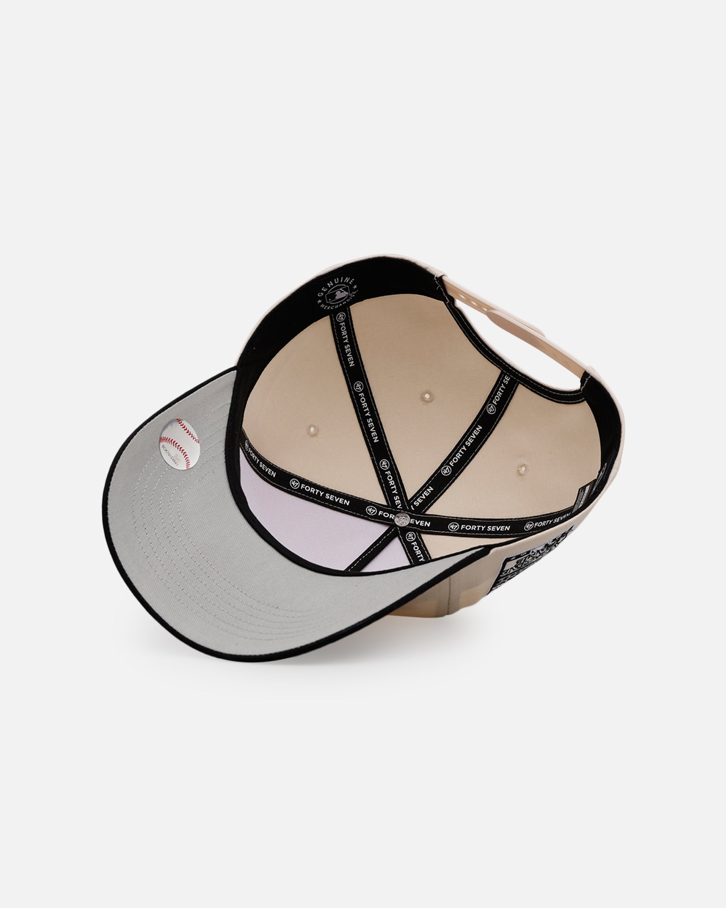 47 Brand San Francisco Giants 'Herringbone' 47 Offside Snapback Hat - Adjustable Baseball Cap for Men & Women - Natural/Black - Perfect for Sports Fans, Casual Wear & Game Day Outfits