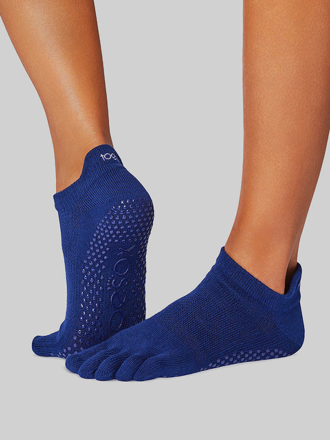 ToeSox Low Rise Full Toe Women's Yoga Grip Socks - Non-Slip Workout Socks for Yoga, Pilates & Barre - Breathable & Comfortable for Home & Studio Fitness