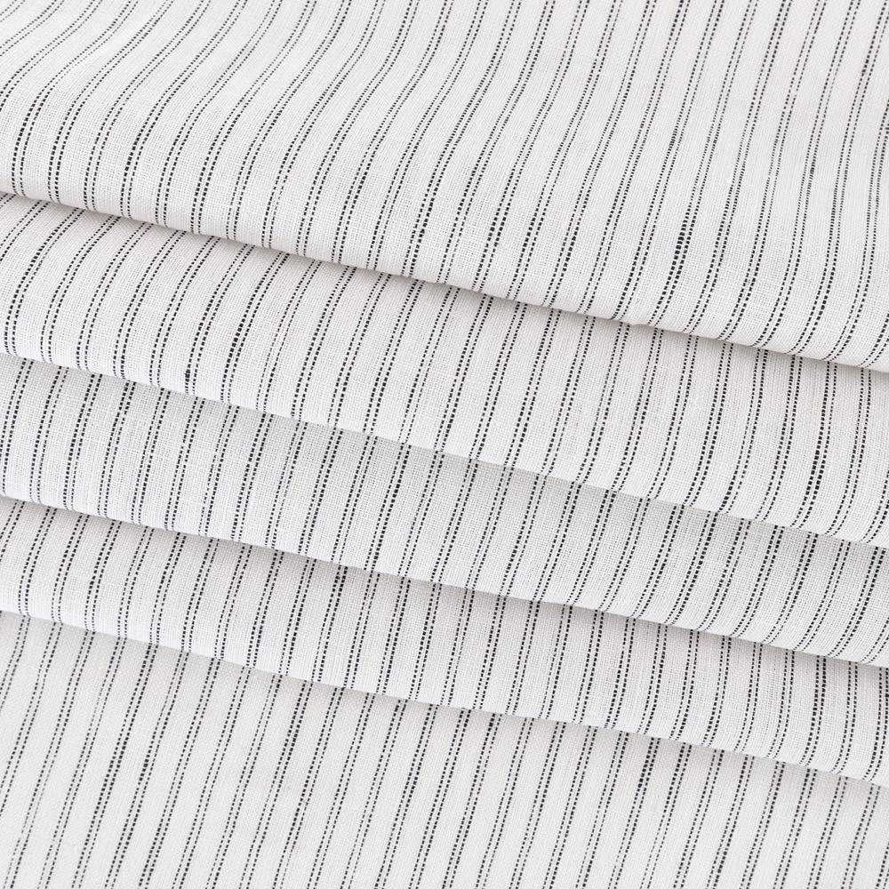 Verona Stripe Linen Fabric - Premium Jet Black Linen Material for Upholstery, Curtains & Home Decor | Perfect for DIY Sewing Projects & Luxury Interior Design