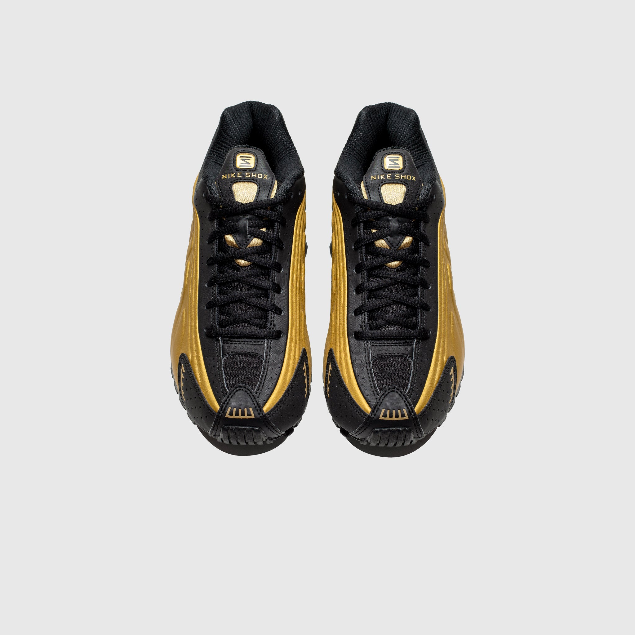 WMNS SHOX R4 Running Shoes for Women - Metallic Gold Athletic Sneakers - Lightweight Cushioned Workout Shoes for Jogging, Gym & Casual Wear