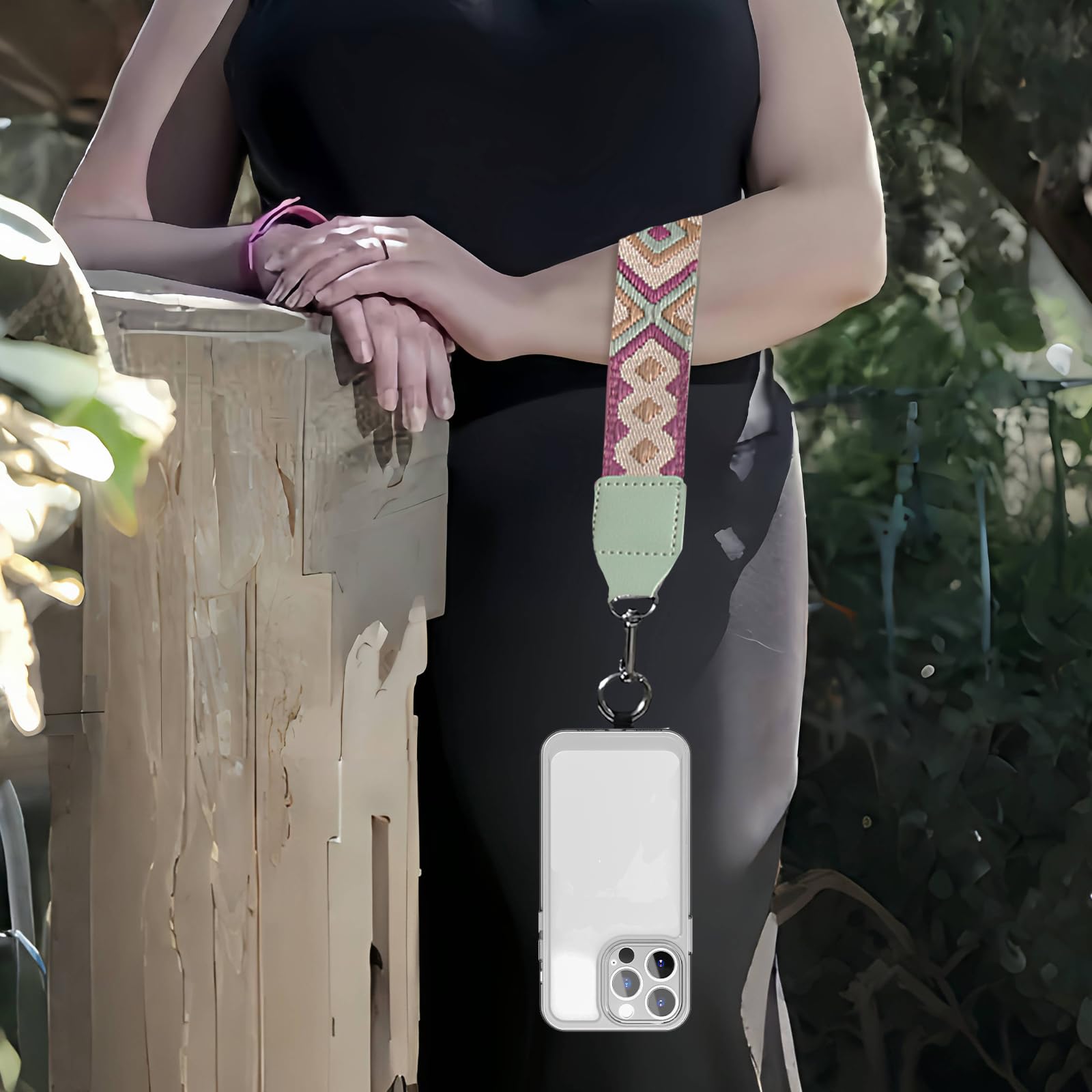 Adjustable Crossbody Phone Lanyard with Zippered Wallet Pouch - Hands-Free Phone Strap for iPhone & Android - Perfect for Travel, Shopping & Outdoor Activities (Purple)
