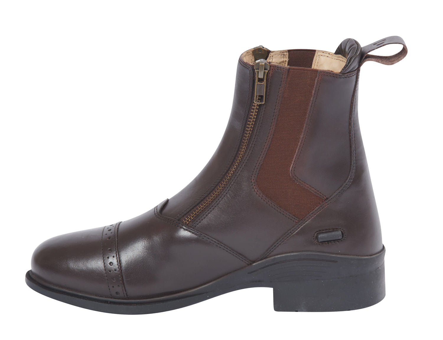 Dublin Evolution Double Zip Front Paddock Boots for Women - Comfortable Equestrian Riding Boots in Brown Leather - Perfect for Horseback Riding, Barn Work & Outdoor Activities