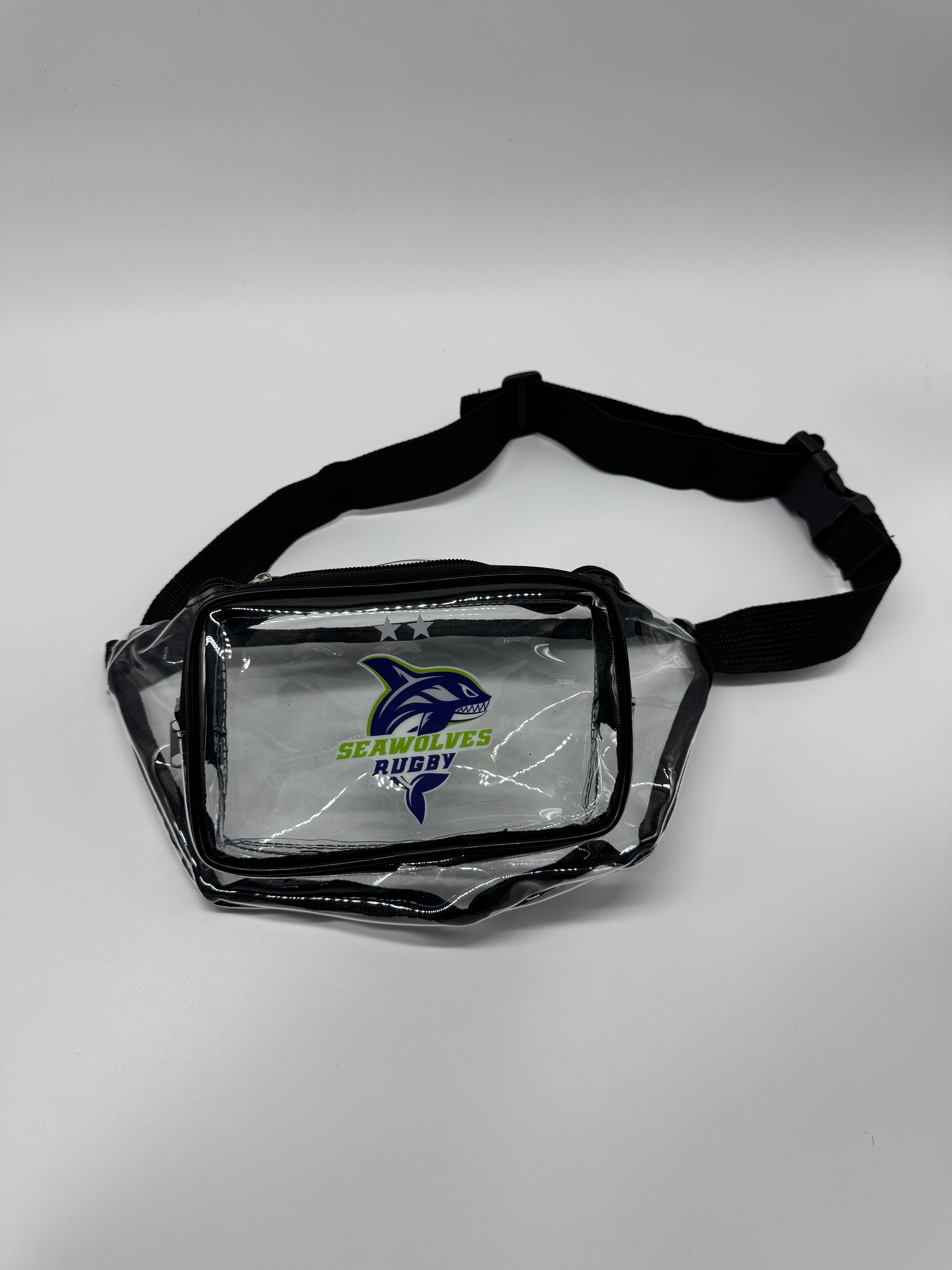 Seawolves Rugby Clear Fanny Pack - Waterproof Waist Bag for Running, Travel & Outdoor Adventures