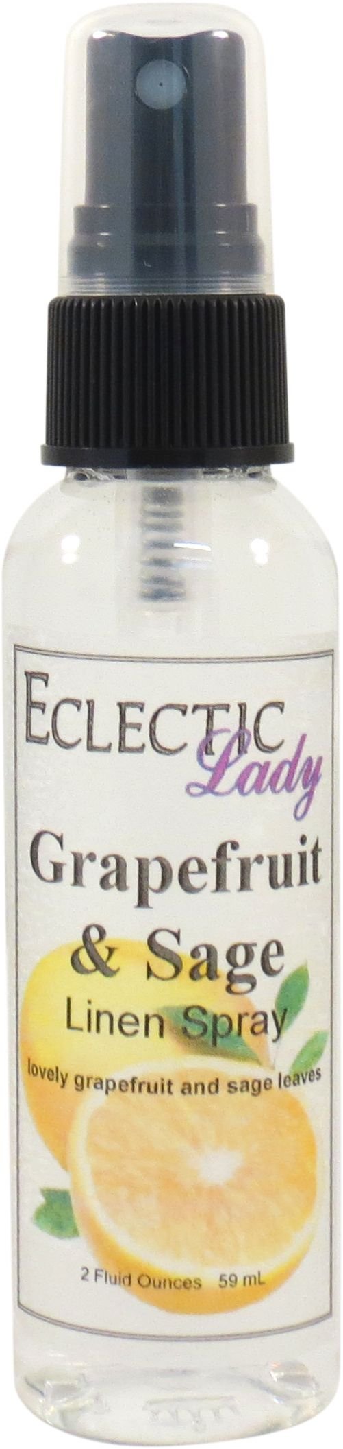 Double Strength Grapefruit & Sage Linen Spray - 2oz Natural Fabric Refresher | Paraben-Free, No Artificial Colors | Long-Lasting Fresh Scent for Bedding, Pillows & Home Textiles | Perfect for Bedrooms, Hotels & Spa Relaxation