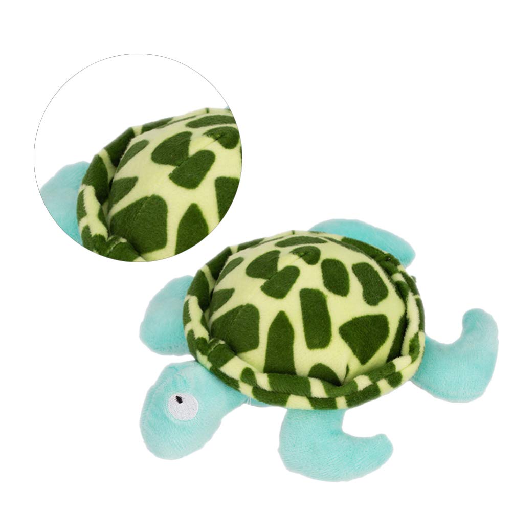 Balacoo Small Dog Chew Toys - Turtle Shaped Puppy Teething Toys with Squeaker, Durable Biting Plush for Puppies & Comfort Pet Toy - Perfect for Teething Relief, Playtime & Anxiety Relief