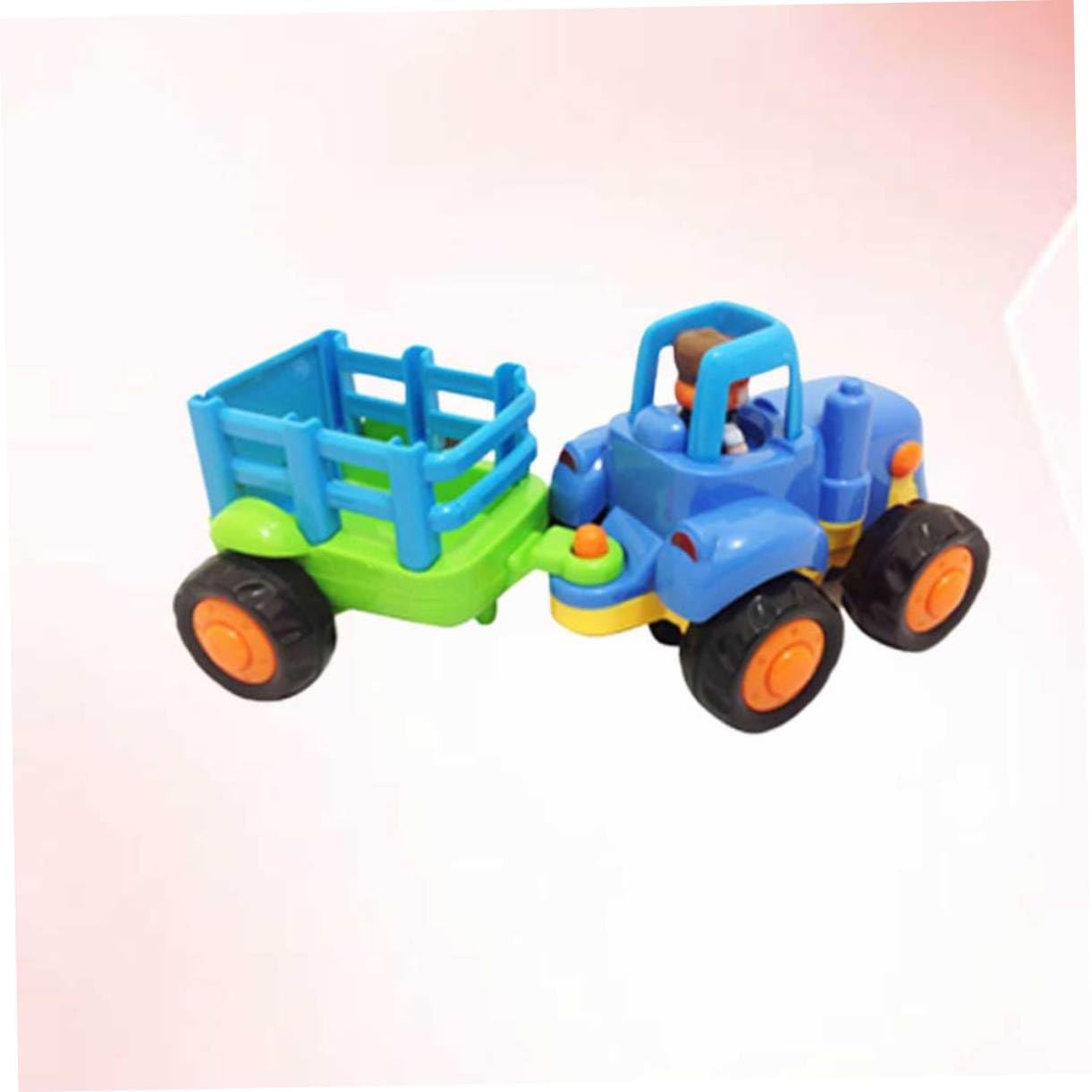 NESTINGHO Educational Toy Truck & Tractor Play Set for Kids - STEM Learning Vehicles for Boys & Girls - Blue Engineering Vehicle Toys for Early Childhood Development | Perfect for Pretend Play, Construction Role Play & Preschool Learning Activities