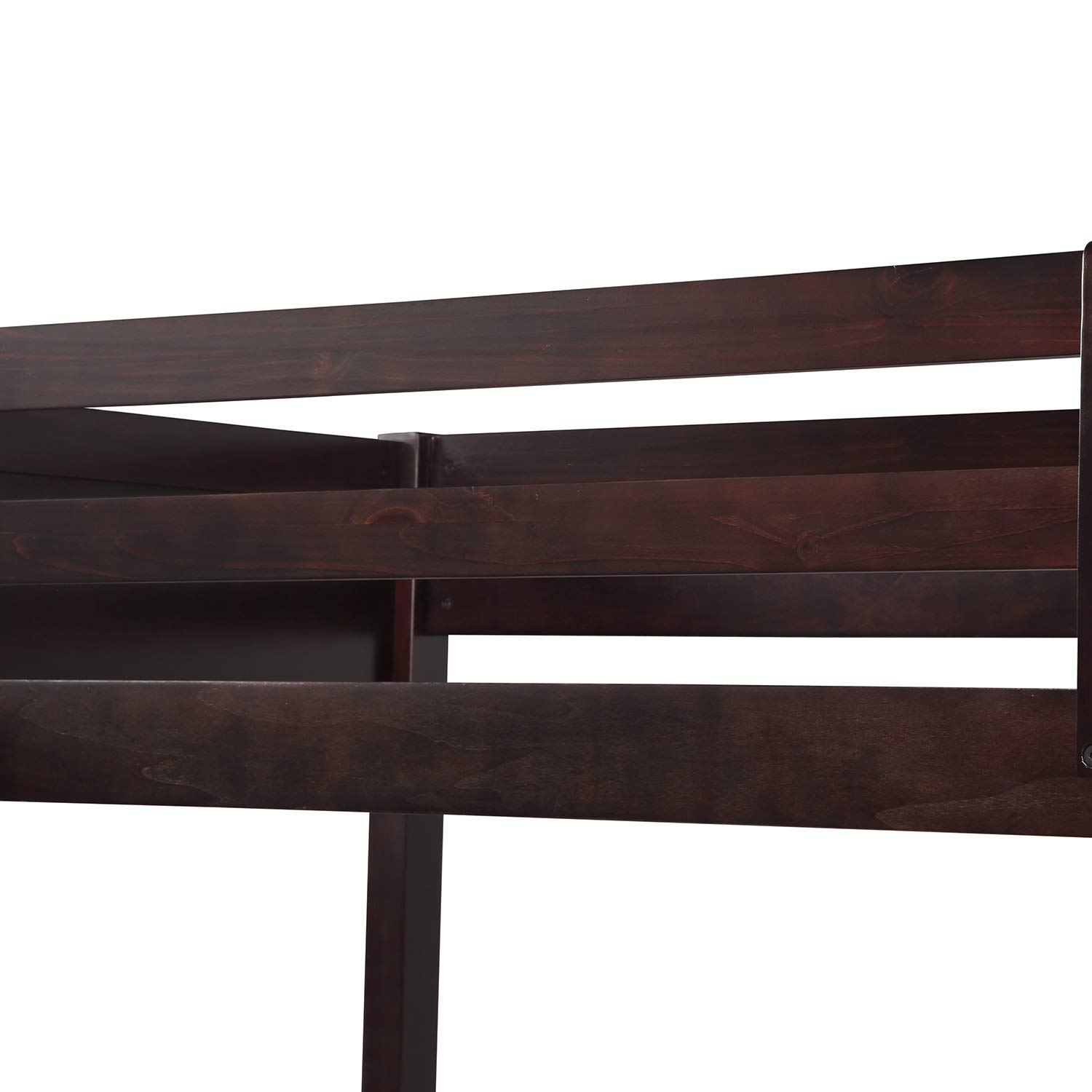 Harper & Bright Designs Twin Size Wooden Loft Bed with Ladder - Sturdy Bed Frame for Kids, Teens & Adults in Espresso Finish | Perfect for Small Rooms, Dormitories & Space-Saving Bedroom Solutions