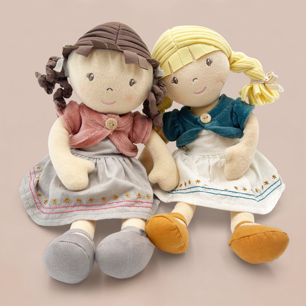 Organic Rag Doll Maria - Handmade Eco-Friendly Soft Toy for Kids | Perfect for Playtime, Nursery Decor & Gift Giving