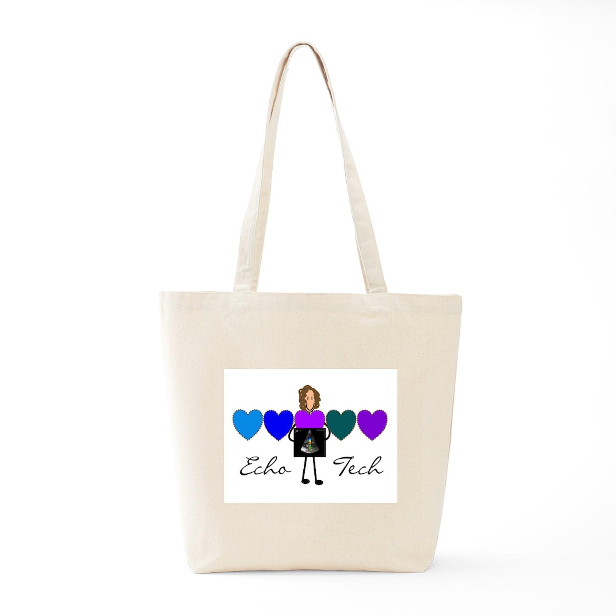Echo Tech Tote Bag - Natural Canvas Reusable Shopping Bag for Groceries, Beach & Work | Eco-Friendly Cotton Tote with Pockets | CafePress