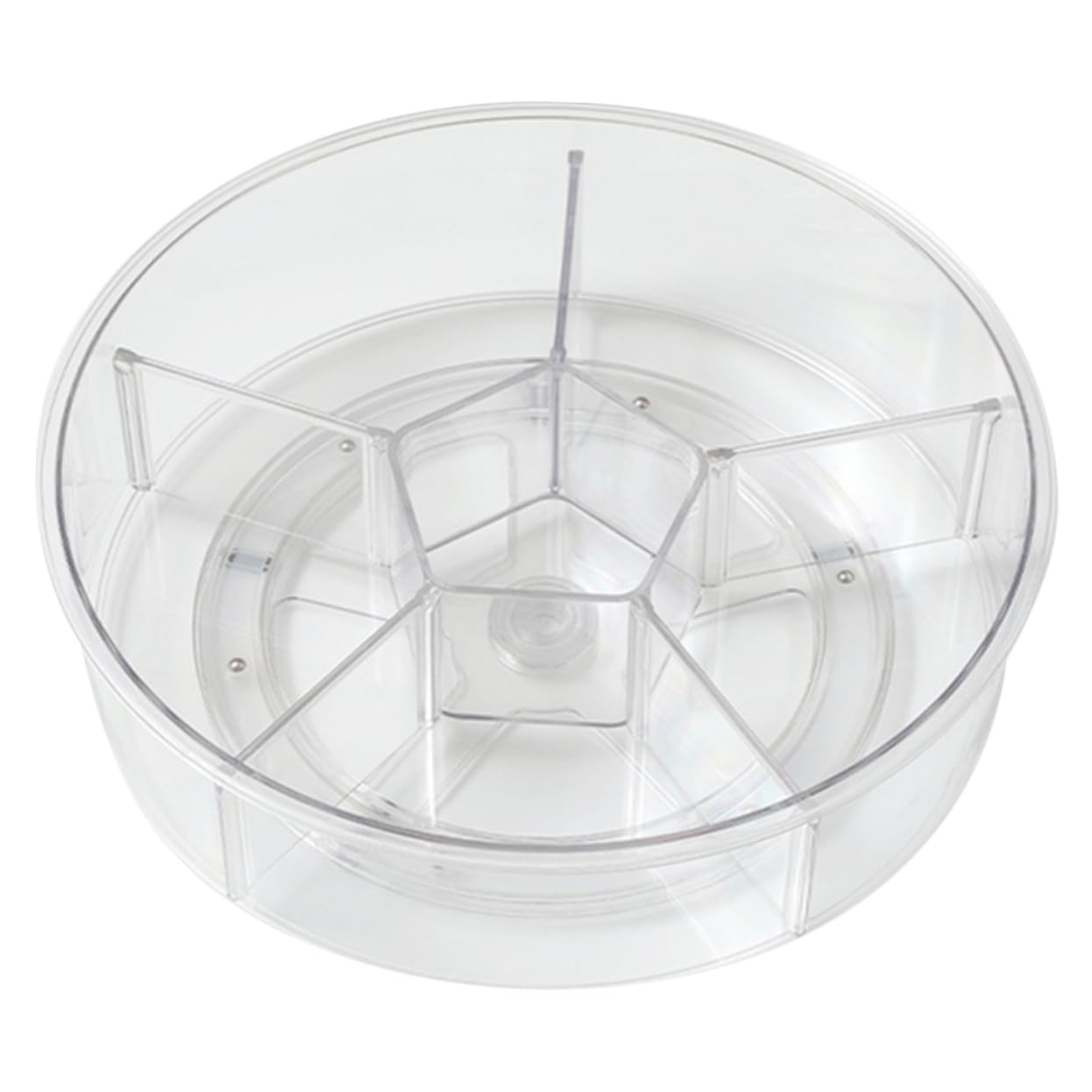 Rotating Makeup Organizer - 360° Spinning Cosmetic Storage Turntable with Acrylic Trays for Vanity, Bathroom & Kitchen Countertop Organization