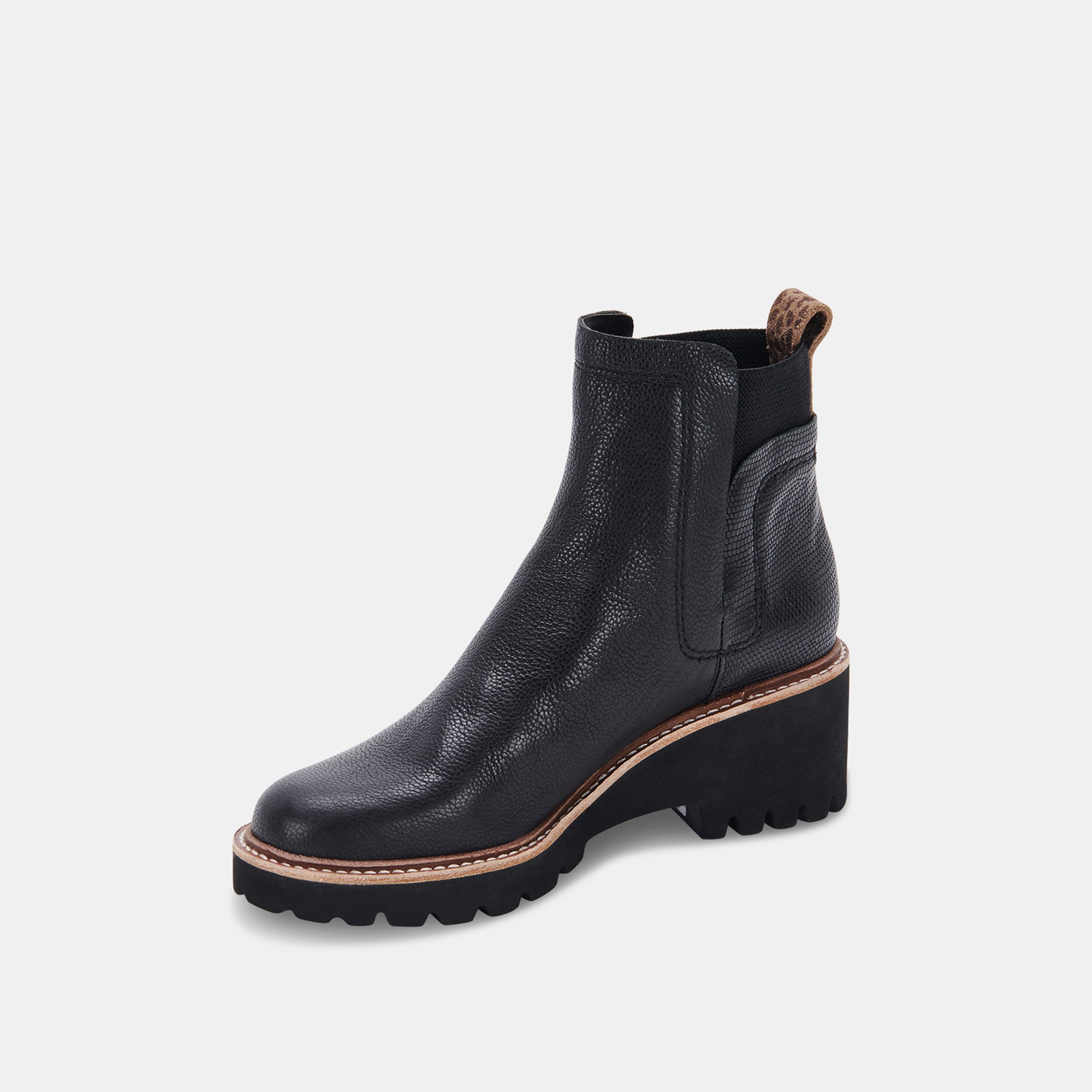 HUEY H2O Black Leather Waterproof Boots for Men & Women - Comfortable Slip-Resistant Outdoor Hiking, Rain, Snow & Work Boots