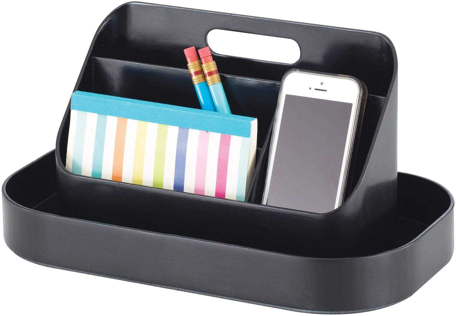 Safco 3286 Portable Caddy - Mobile Storage Organizer for Office, Classroom & Home Use - Rolling Utility Cart with 3 Shelves & Handle