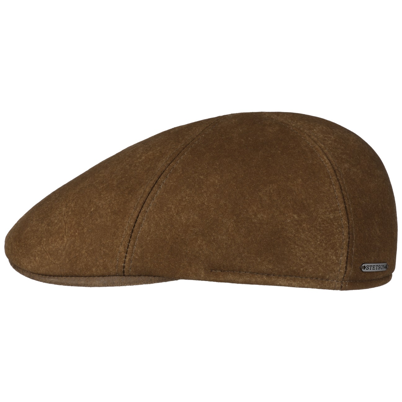Stetson Texas Lambskin Flat Cap for Men - Genuine Leather Western Hat for Cowboy Style, Outdoor & Casual Wear