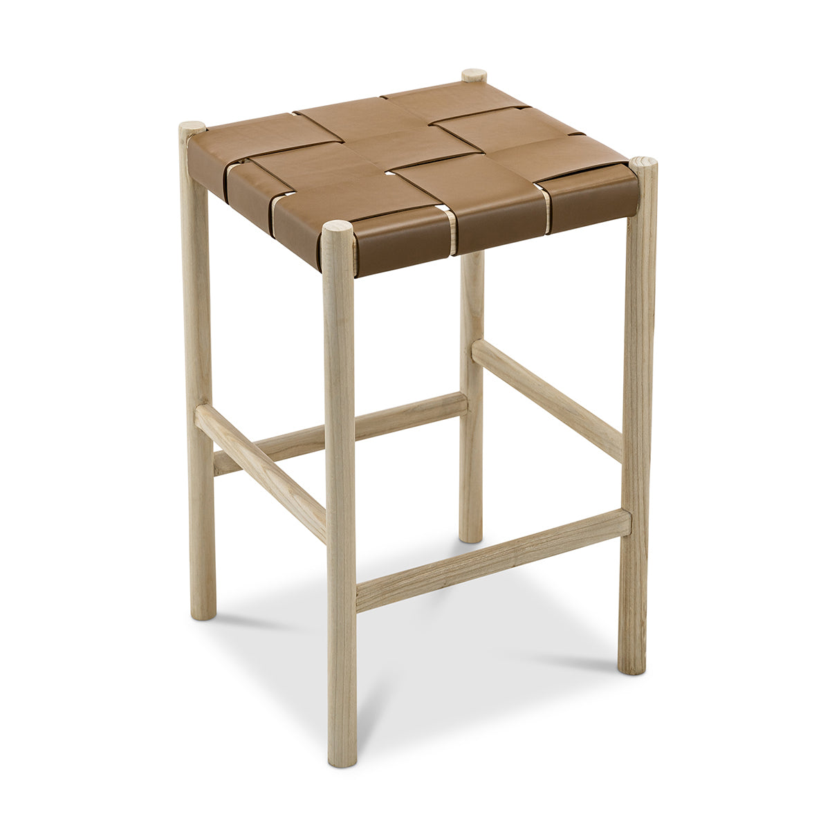 Layne Counter Stool - Modern Kitchen Bar Stools with Metal Frame & Cushioned Seat, 24