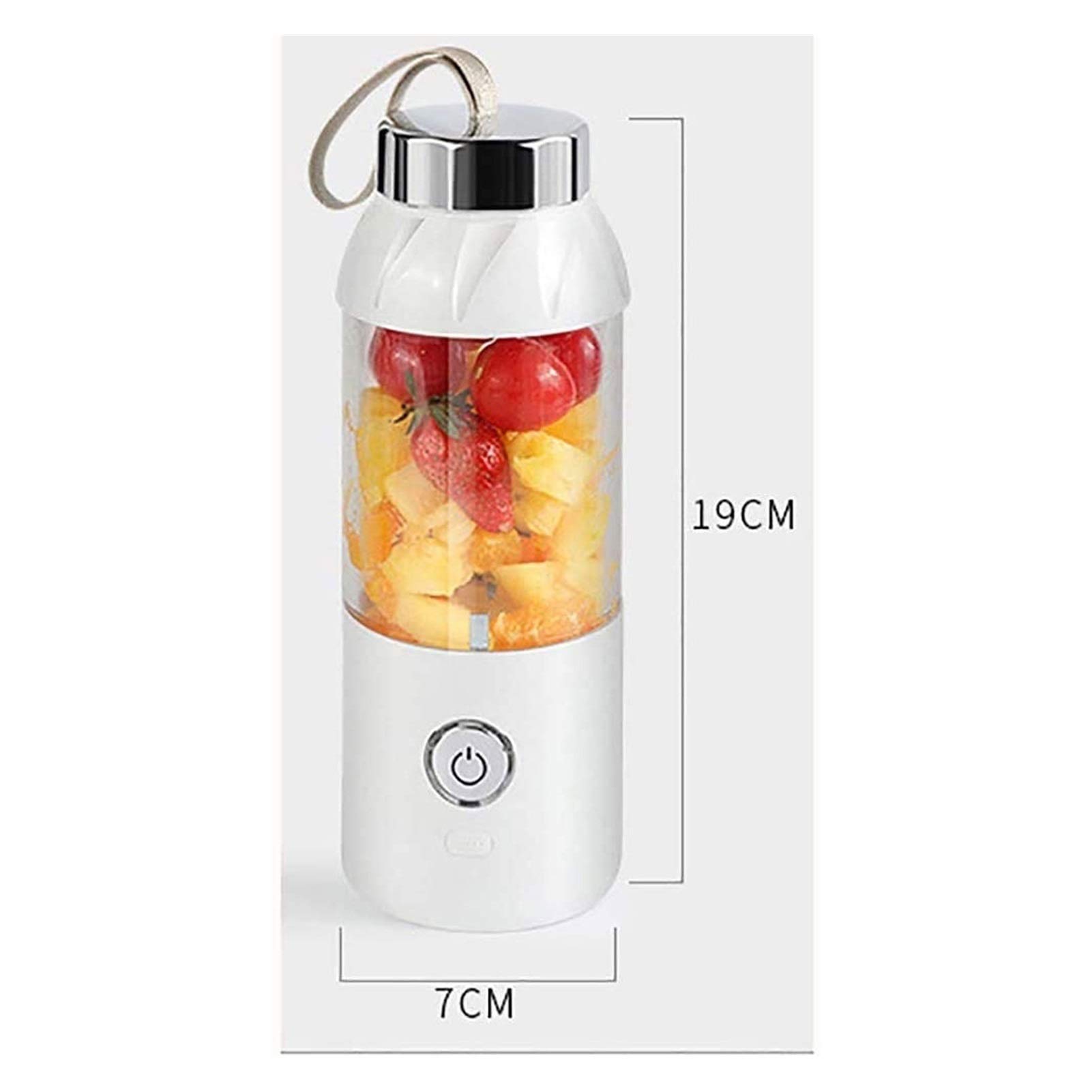 Portable Personal Blender with 6 Stainless Steel Blades - 550ml USB Rechargeable Smoothie Maker for Fruits, Vegetables & Protein Shakes | Perfect for Home, Gym, Office & Travel | Includes USB Charging Cable (Color: A)