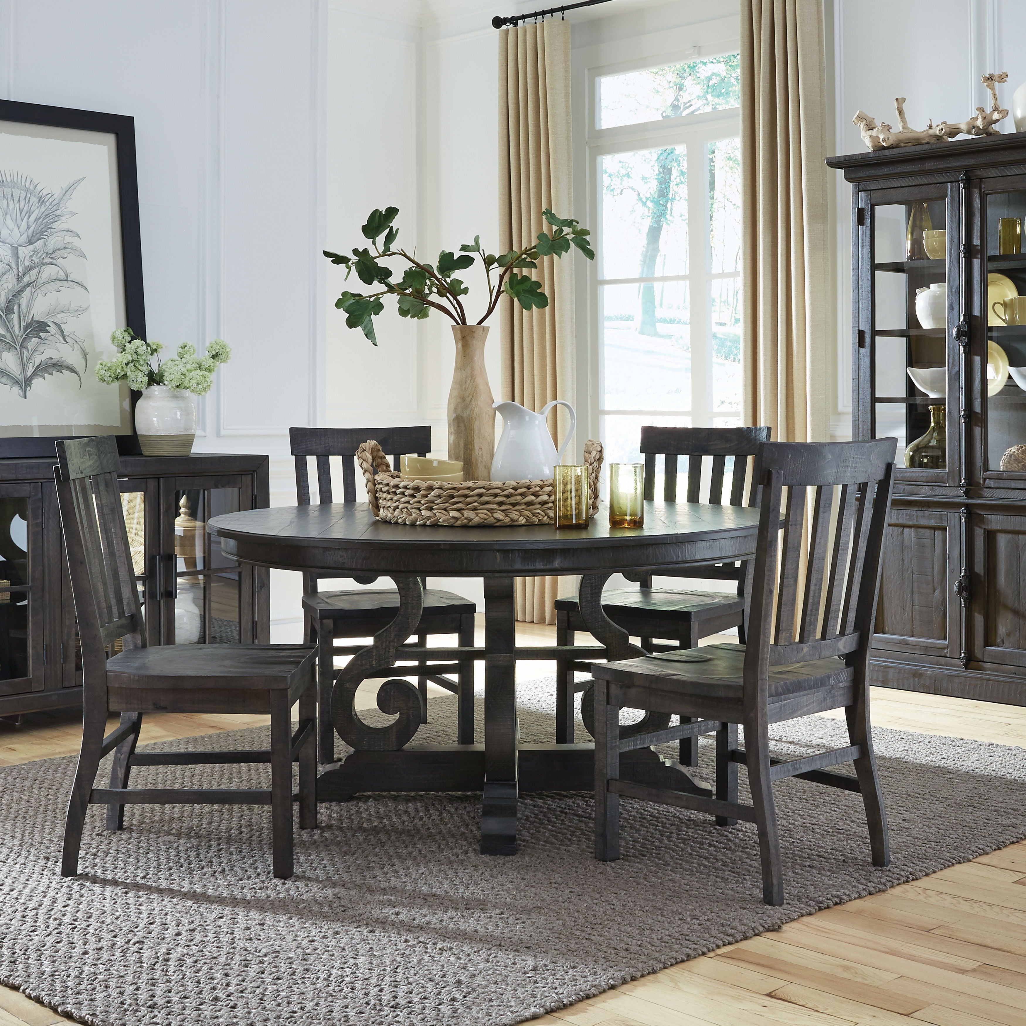 Bellamy Round Dining Table - 42 Inch Modern Wood Kitchen Table for 4-6 People, Perfect for Small Spaces, Breakfast Nook & Cozy Family Meals