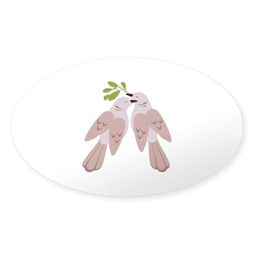 Clear - Two Turtle Doves Sticker