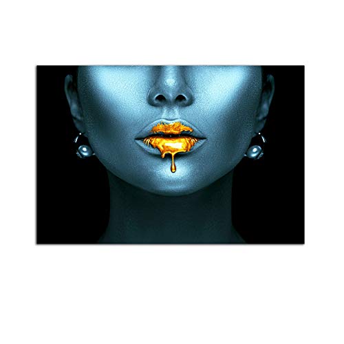 Gold Blue Woman