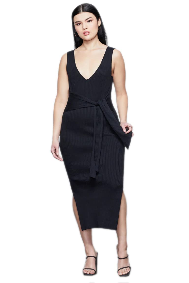 Good American Belted Body Dress for Women - Slimming Stretch Fabric, Comfortable & Stylish - Perfect for Work, Date Night & Special Occasions