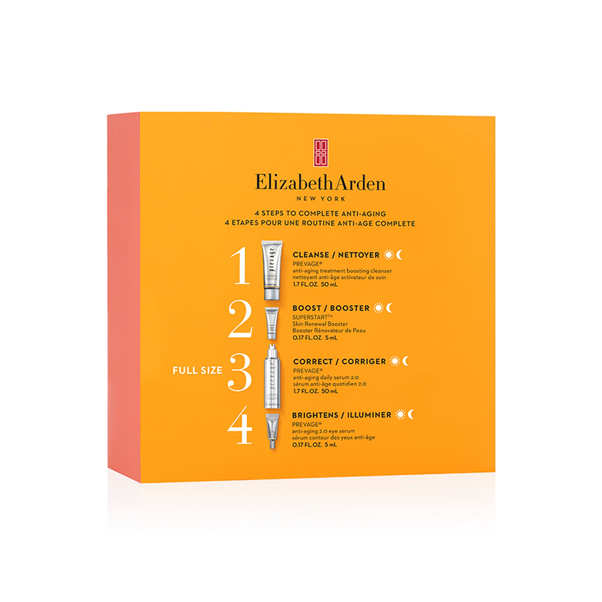 Elizabeth Arden PREVAGE® 2.0 Anti-Aging 4-Piece Skincare Set with Retinol & Antioxidants - Reduce Wrinkles & Brighten Skin for Daily Beauty Routine