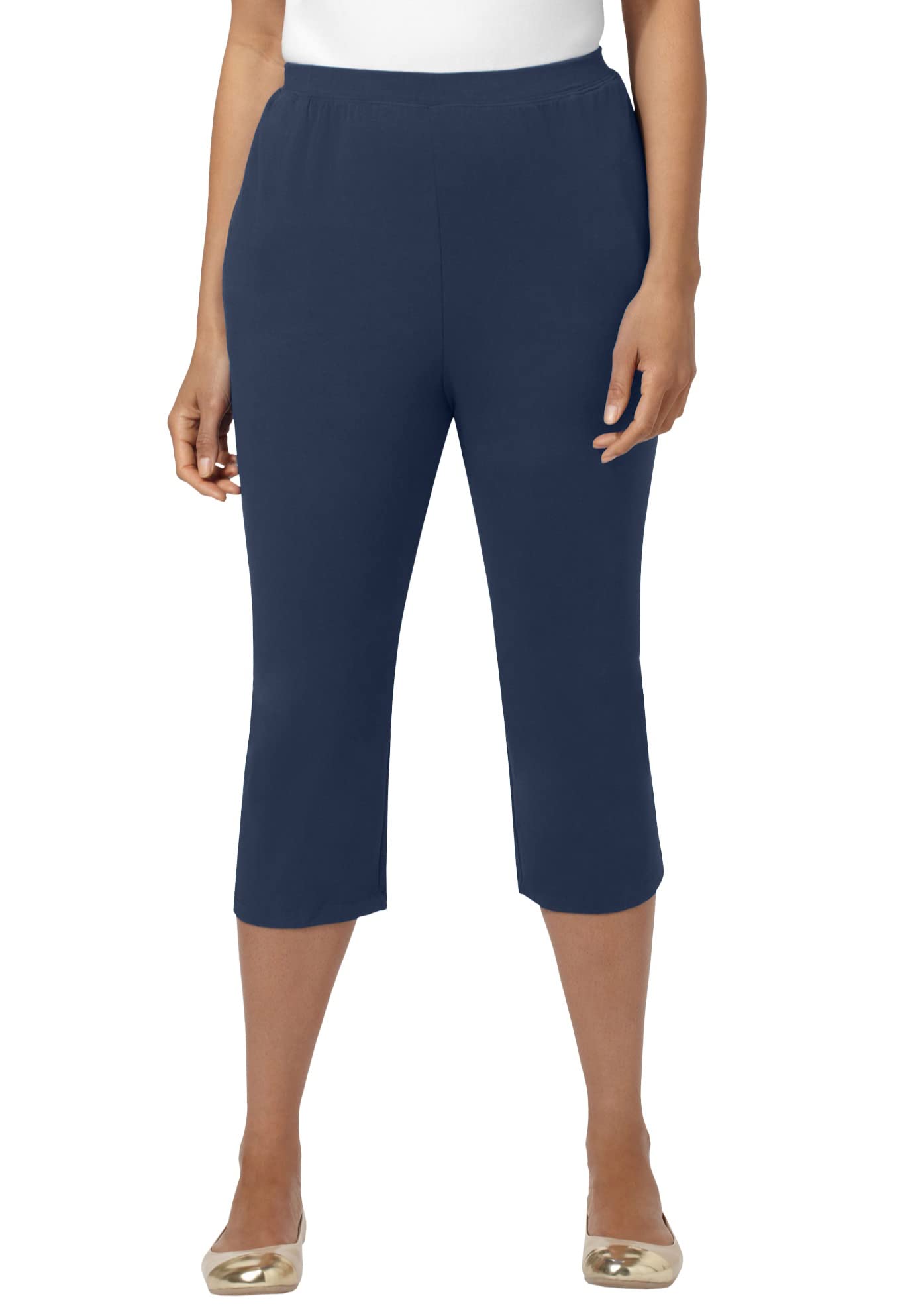Catherine's Women's Plus Size Tall Suprema Capri Pants - Comfortable Stretch Fit for Work & Casual Wear