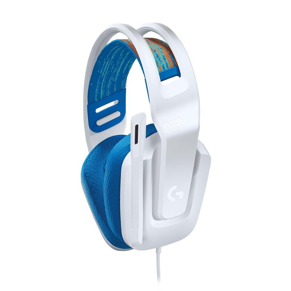 G335 Wired Gaming Headset with Noise Cancelling Mic - Black/White/Pink - Perfect for PC, PS4, Xbox & Online Classes