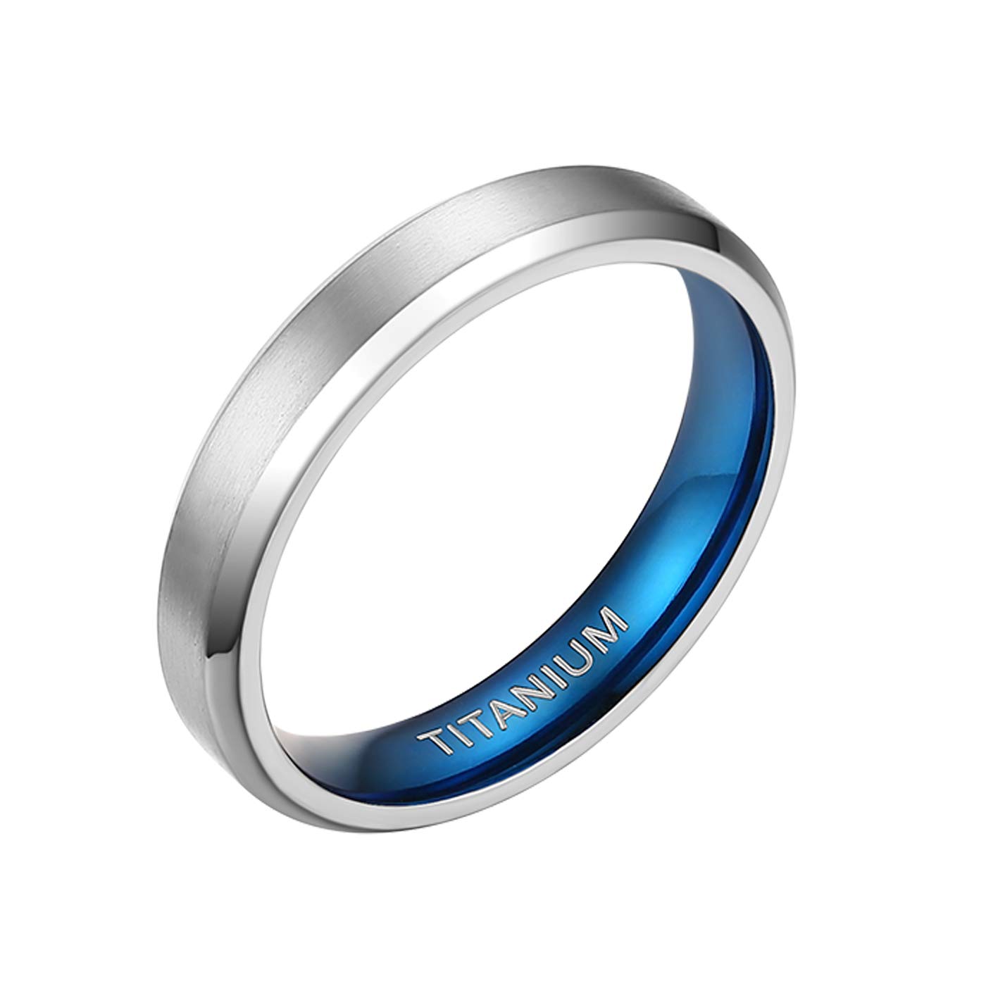 Premium Titanium Wedding Rings for Men & Women - High Polished Silver Tone 4mm/6mm/8mm/10mm Wedding Bands - Perfect for Anniversaries, Engagements & Couple Jewelry Gifts