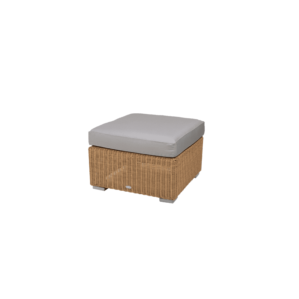 Chester Woven Outdoor Footstool Coffee Table - Stylish & Durable for Patio, Garden, and Poolside Relaxation