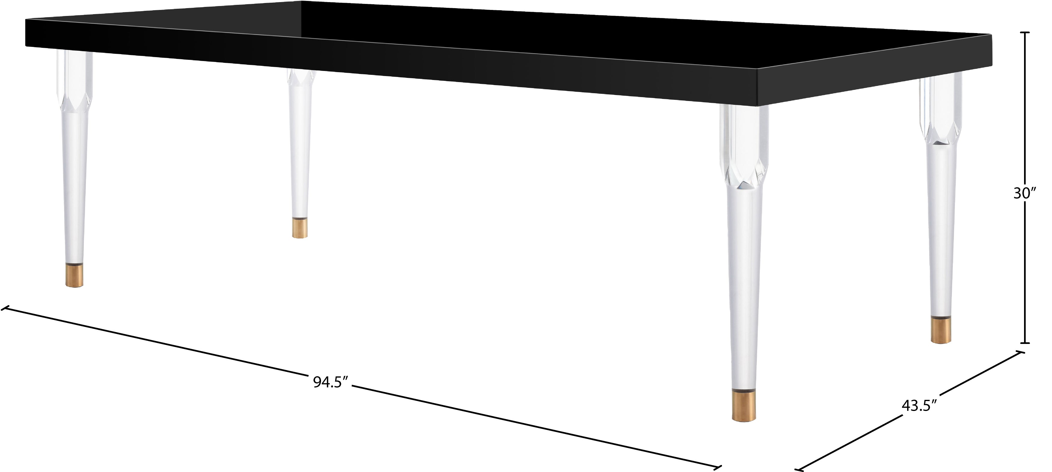 Bethany Black Dining Table - Modern 6-Seater Wooden Table for Kitchen & Dining Room | Perfect for Family Gatherings & Dinner Parties