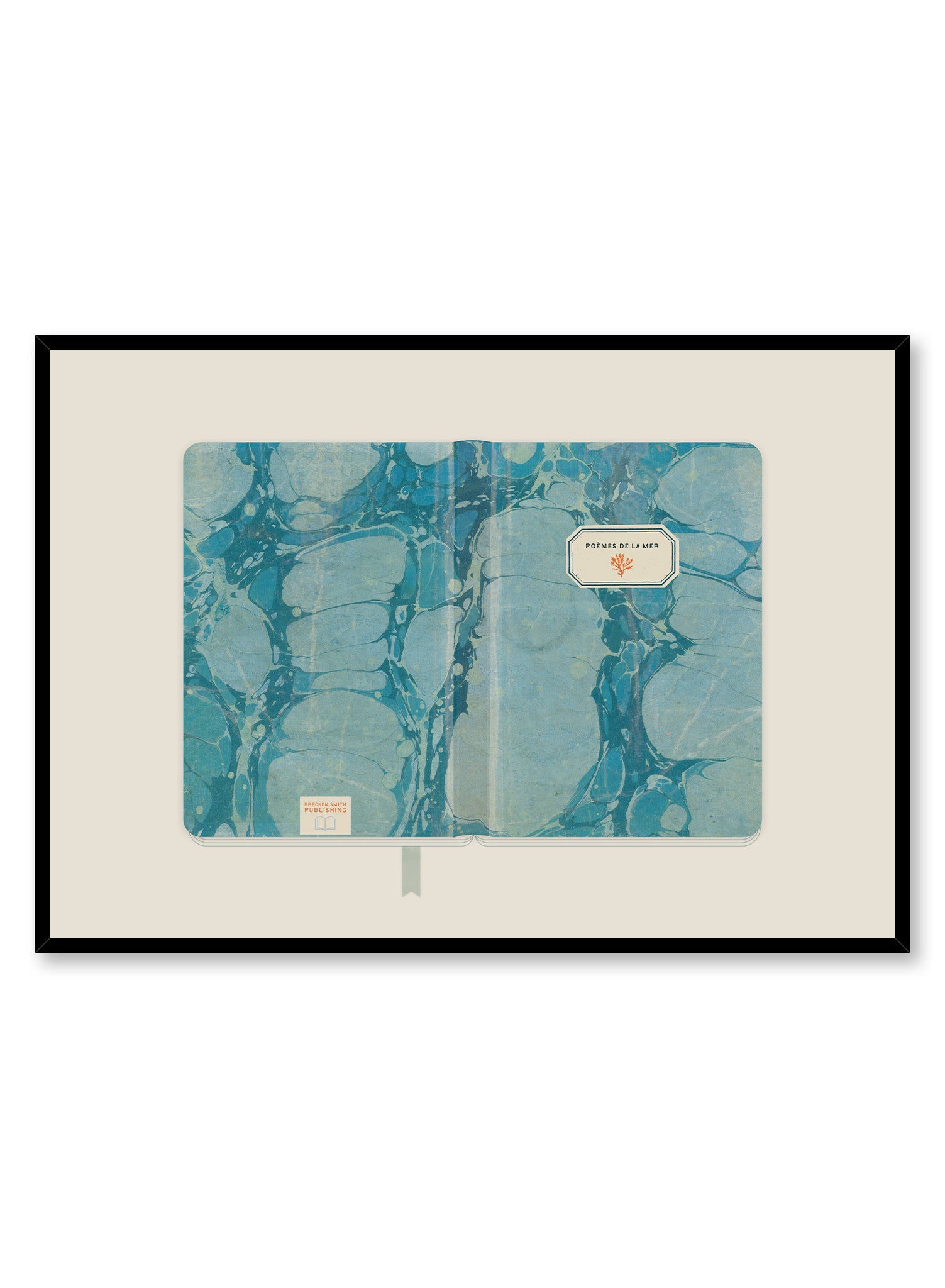 Poems of the Sea Wall Art Poster - Vintage Nautical Decor for Beach House, Living Room & Office | Coastal Themed Poetry Print