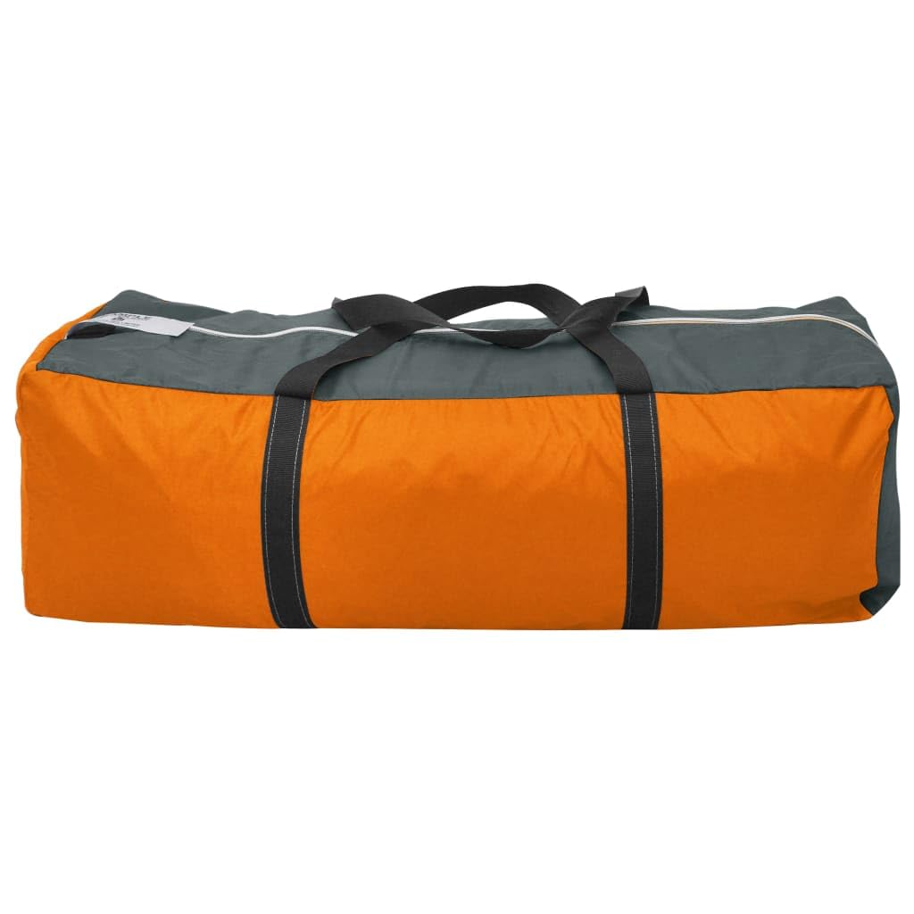 9-Person Camping Tent - Waterproof, Spacious Gray & Orange Outdoor Tent for Family Camping, Hiking & Backpacking Adventures
