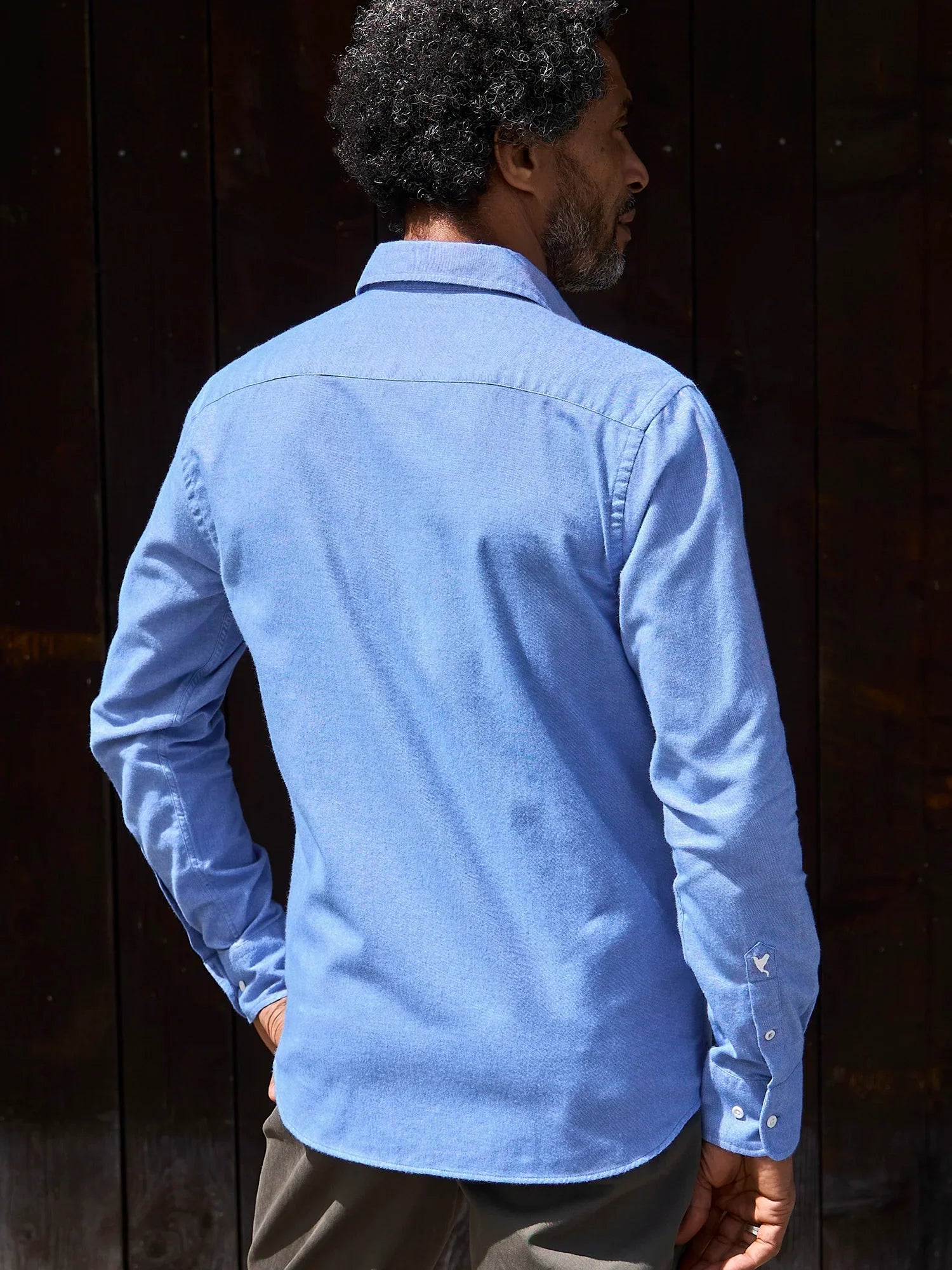 Men's Flannel Shirt - Soft Plaid Button Down Shirt for Men, Warm Casual Long Sleeve Shirt in Chestnut & Sky Blue - Perfect for Outdoor Camping, Hiking and Fall Layering