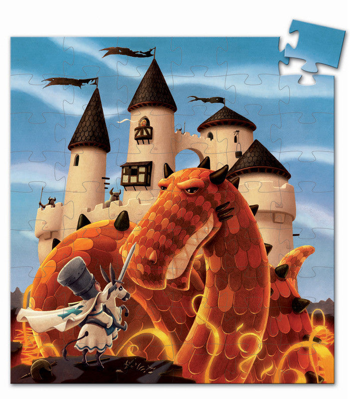 Dragons Castle 54 Piece Jigsaw Puzzle for Kids & Adults - Fun Medieval Fantasy Puzzle Game for Family Game Night, Birthday Gifts & Classroom Activities
