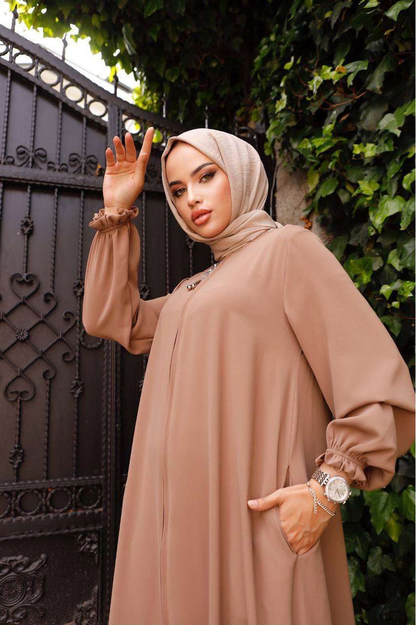 Halah Zipper Front Abaya for Women - 8 Stylish Colors | Modest Islamic Dress for Prayer, Eid & Special Occasions