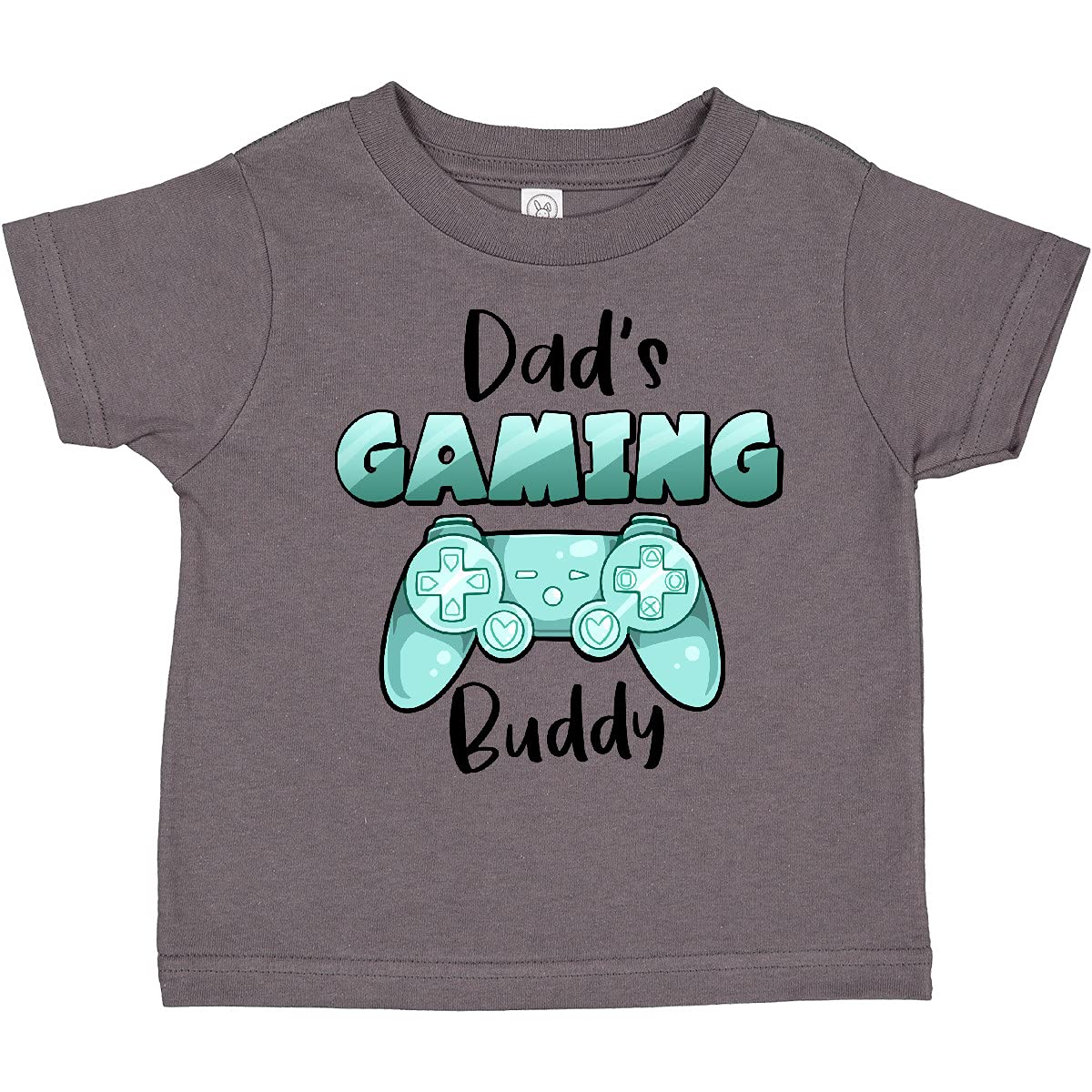 Inktastic Dad's Gaming Buddy Aqua Controller Toddler T-Shirt | Matching Father & Son Video Game Tees for Gamers | Perfect Gift for Father's Day, Gaming Events & Family Photos | Great for Father-Son Bonding, Gaming Parties & Cute Photo Ops | Ideal for Casual Wear, Birthday Gifts & Game Night Outfits